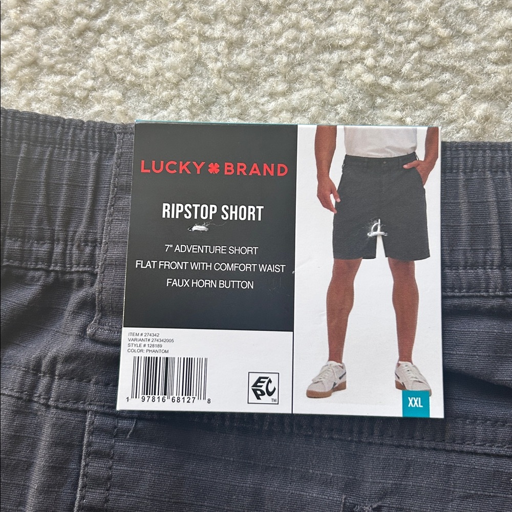 Lucky Brand Men's Black Ripstop Shorts